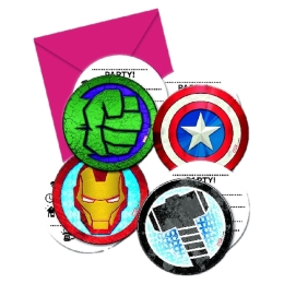Avengers Invitations & Enveloppe 6Pi�ces