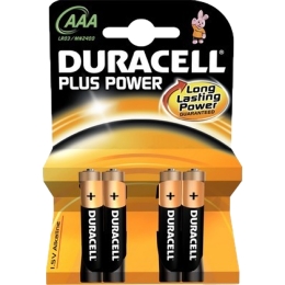 Set De 4 Piles Duracell Plus Lr03-AAA