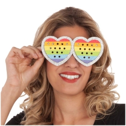 LUNETTES COEUR TAILLE UNIQUE ARC-EN-CIEL