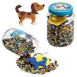 Hama 7000 Perles +2 plaques en pot