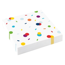 20 Serviettes Confetti Birthday 33 x 33