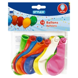 Sachet de 10 ballons contours 60cm