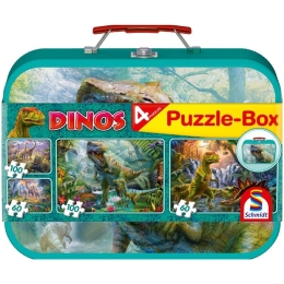 Dinos, Puzzle-Box, 2x60, 2x100 Teile im