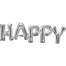 Ballon Foil Supershape Phrase  Happy  Ar