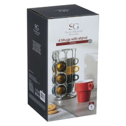 Rack de 4 tasses 26 cl + porte capsule