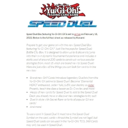 Ygo Speed Duel Gx : Duel Academy Box