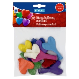 10 Ballons Coeur Coloré / Sachet