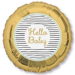 Ballon Foil Standard rond Hello Baby S40