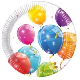 Sparkling Balloons Assiettes en papier F