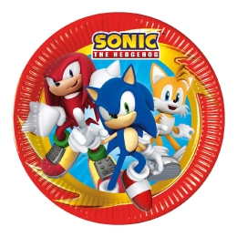 Sonic Speed Assiettes en papier FSC 23cm