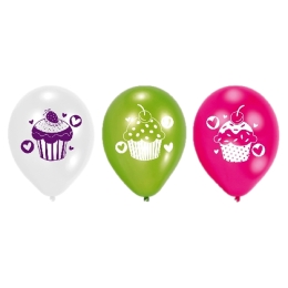 6 Ballons Cupcake