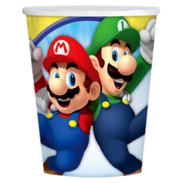 8 Gobelets Carton Super Mario 250 Ml