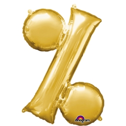 Ballon Foil Minishape Symbole "%" Or A05