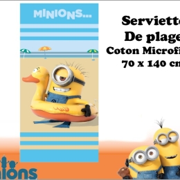 Serviette Plage Micro 70X140 Minions 4