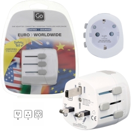 Earthed Adaptor EU-USA/UK/Aus/China