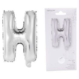 Ballon Foil Mini Lettre H Argent N16