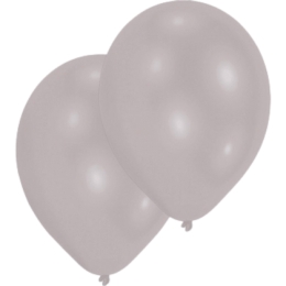 10 Ballons Silver