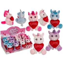 Peluche licorne love 16x11cm