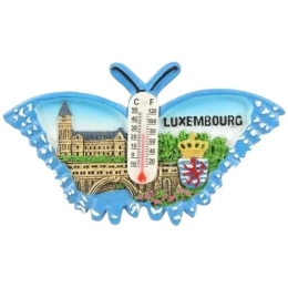 Magnet Luxembourg Avec Thermometre 8,5Cm