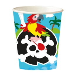 8 Gobelets Carton Pirate 250 Ml