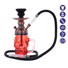 Shisha simple Al malik 30cm Rouge