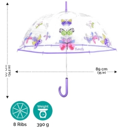 Parapluie cloche femme autom.papillons