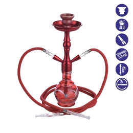 shisha rouge (45cm) 2 personnes