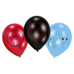 Miraculous 6 Ballons Latex 22.8 cm