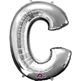 Ballon Foil Minishape Lettre  C  Argent