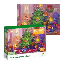 Puzzle Christmas preparations, 60 pieces